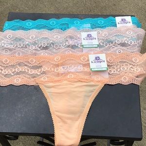 NWT Bundle of Three b.tempt’d Thongs